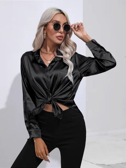 Lotte – Elegante Satinbluse für Damen