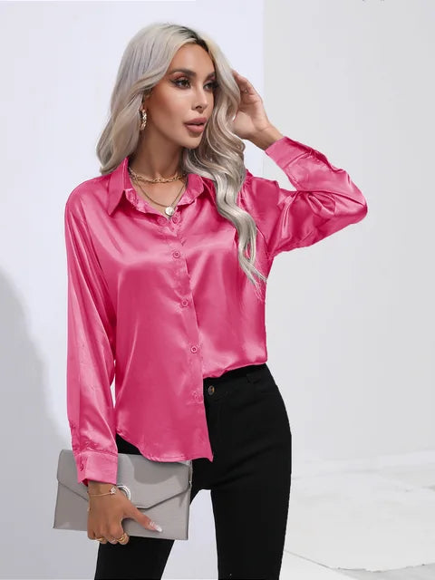Lotte – Elegante Satinbluse für Damen