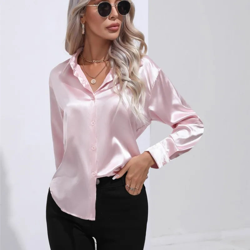 Lotte – Elegante Satinbluse für Damen