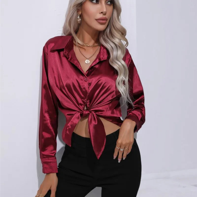 Lotte – Elegante Satinbluse für Damen