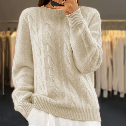 Alinde – Vintage-Pullover mit Halbem Rollkragen für einen modernen Look