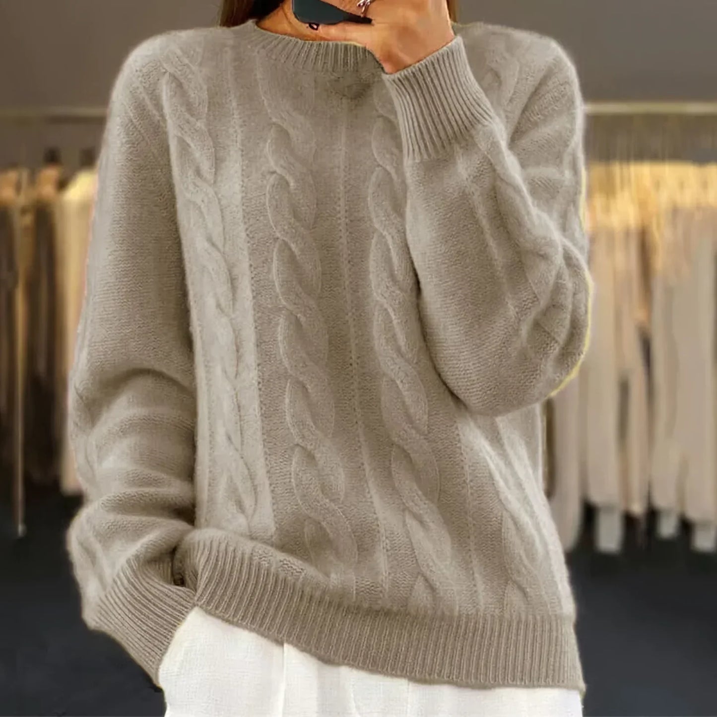 Alinde – Vintage-Pullover mit Halbem Rollkragen für einen modernen Look