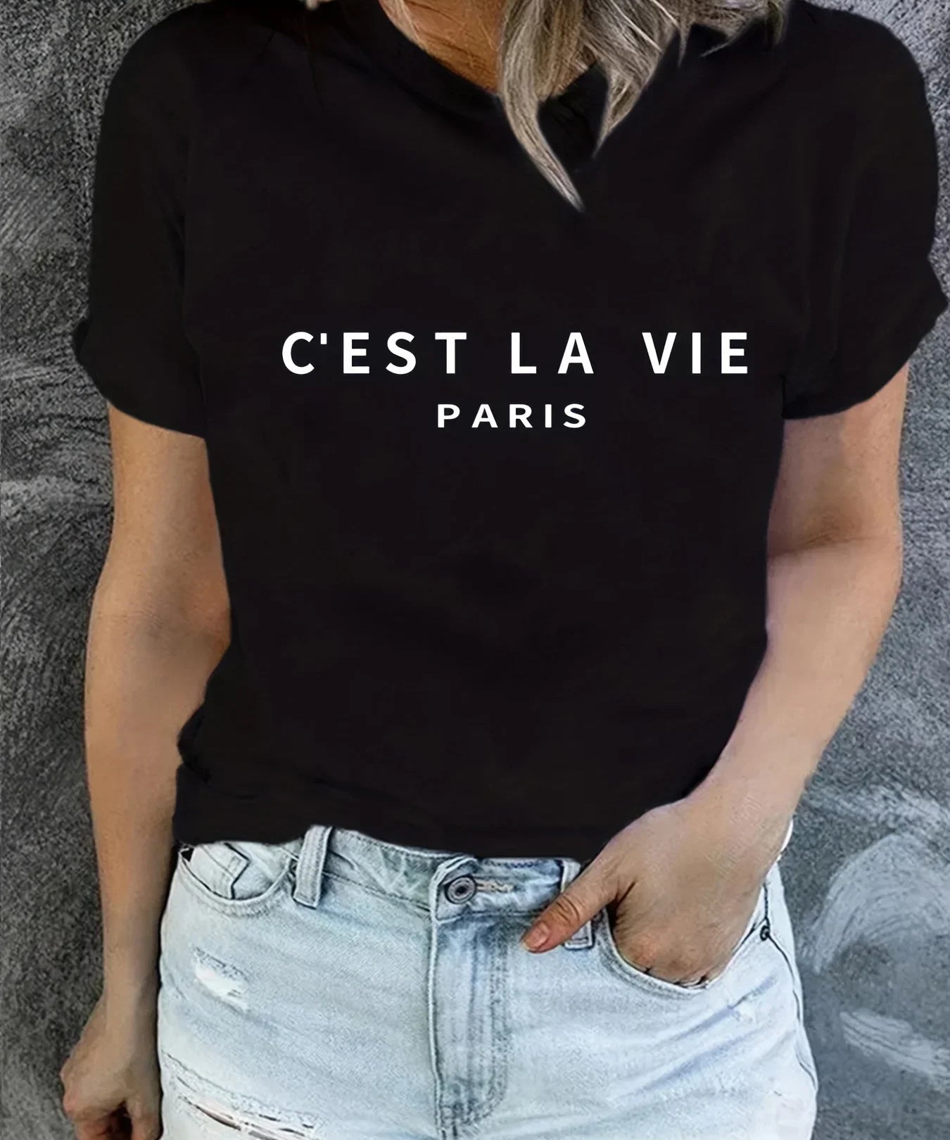 Mila – Paris T-Shirt mit Rundhalsausschnitt für Elegante Looks