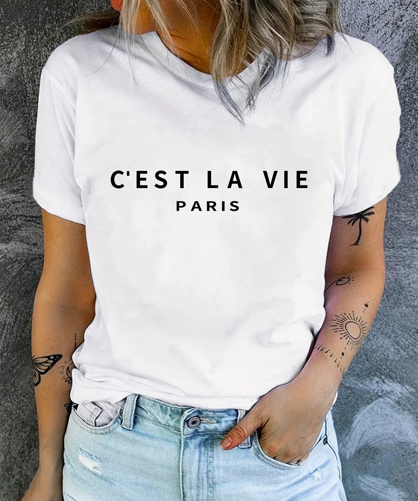 Mila – Paris T-Shirt mit Rundhalsausschnitt für Elegante Looks