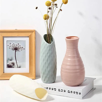 Nordic Vase Kunststoff – Moderner Blumenübertopf für frische Blumen | Stilvolle Wohnkultur