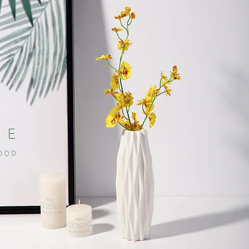 Nordic Vase Kunststoff – Moderner Blumenübertopf für frische Blumen | Stilvolle Wohnkultur