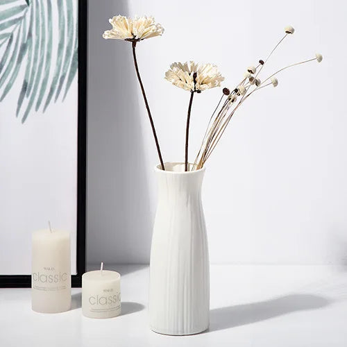 Nordic Vase Kunststoff – Moderner Blumenübertopf für frische Blumen | Stilvolle Wohnkultur