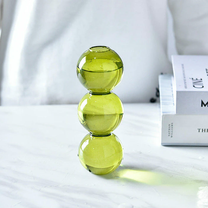 ColorSphere Glass Vase | Spherical Colorful Vase | Stylish Home Decorations