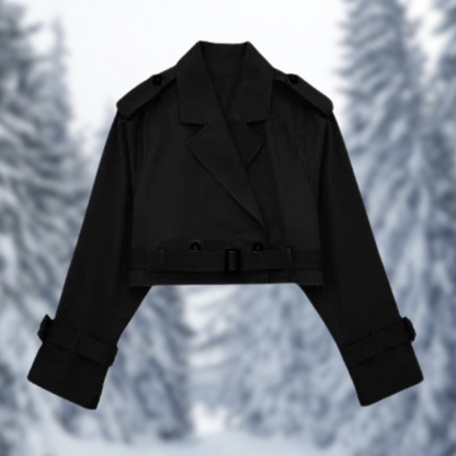 Regine – Moderner, Cropped Trenchcoat für Einen Stilvollen Auftritt