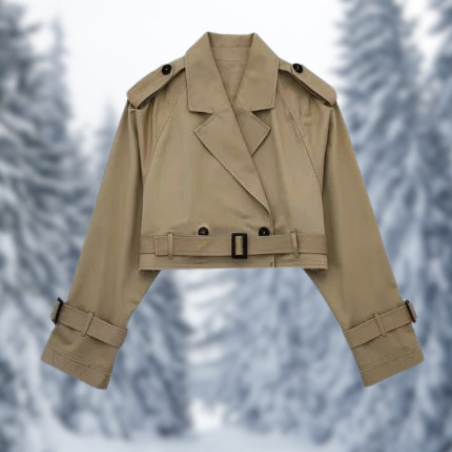 Regine – Moderner, Cropped Trenchcoat für Einen Stilvollen Auftritt