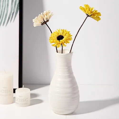 Nordic Vase Kunststoff – Moderner Blumenübertopf für frische Blumen | Stilvolle Wohnkultur