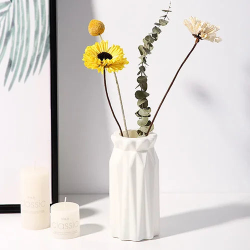 Nordic Vase Kunststoff – Moderner Blumenübertopf für frische Blumen | Stilvolle Wohnkultur