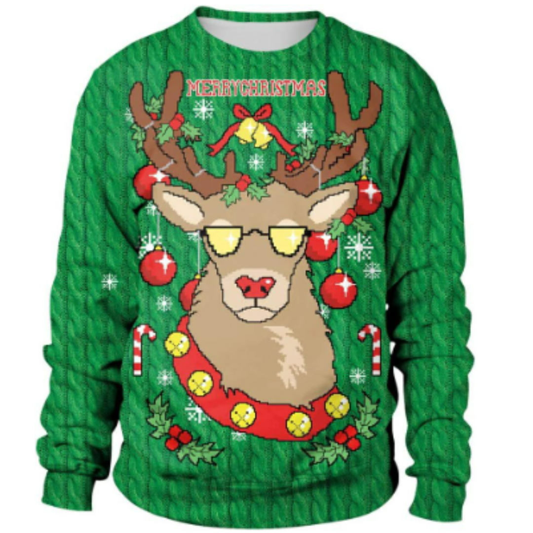 Unisex Oversized Weihnachtspullover aus kuscheligem, warmem Strickmaterial 3