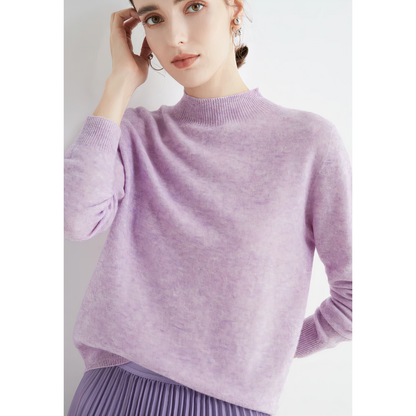 Faelyn – Luxuriöser Kaschmir Strickpullover mit Halbhohem Kragen