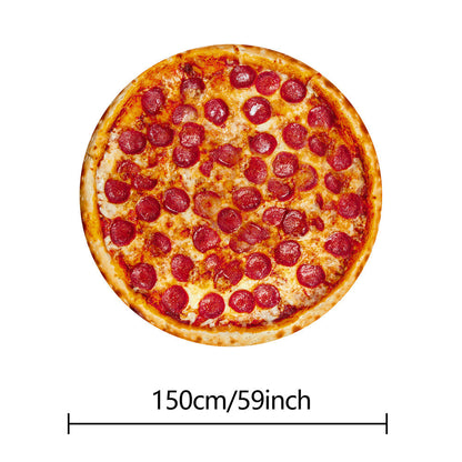 Tortilla-Decke – Realistische Pepperoni-Pizza-Flanell-Decke – Weich & Bequem, Perfektes Geschenk