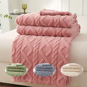 Lammfell-Decke – Weiche & Warme Flanell-Decke – Ideal für Bett, Sofa & Reisen