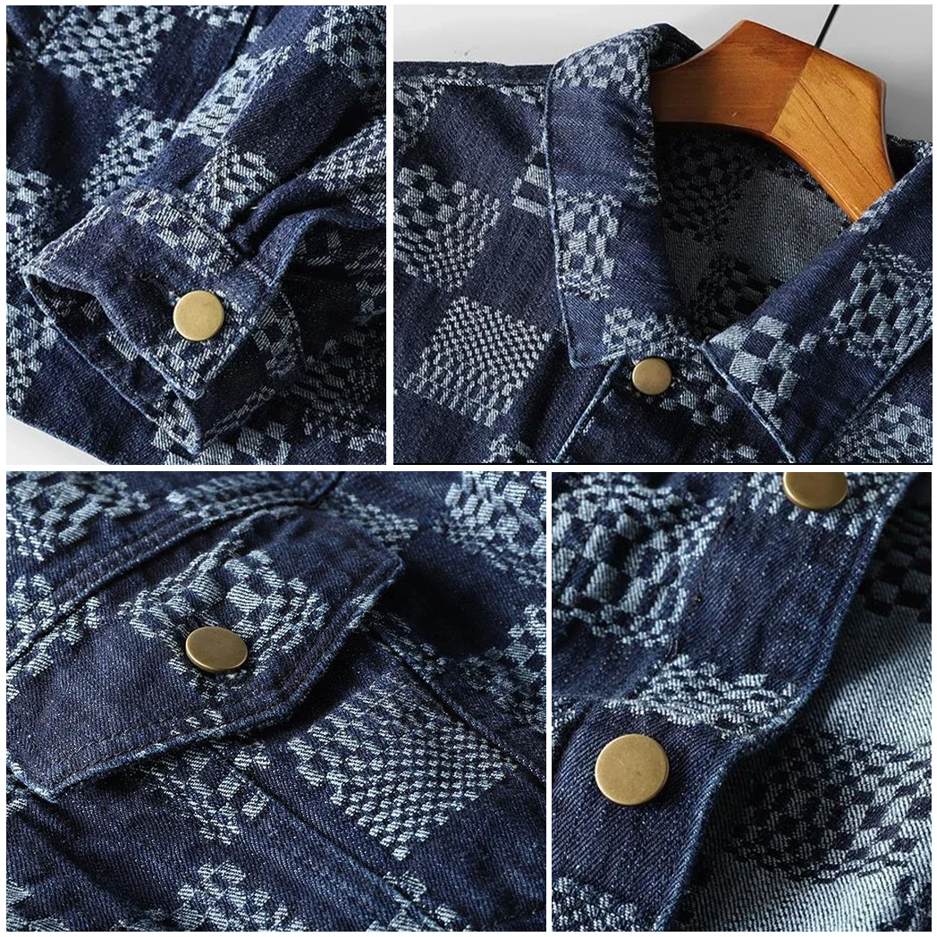 Jayden – Stilvolles Patchwork-Denim-Hemd für Herren