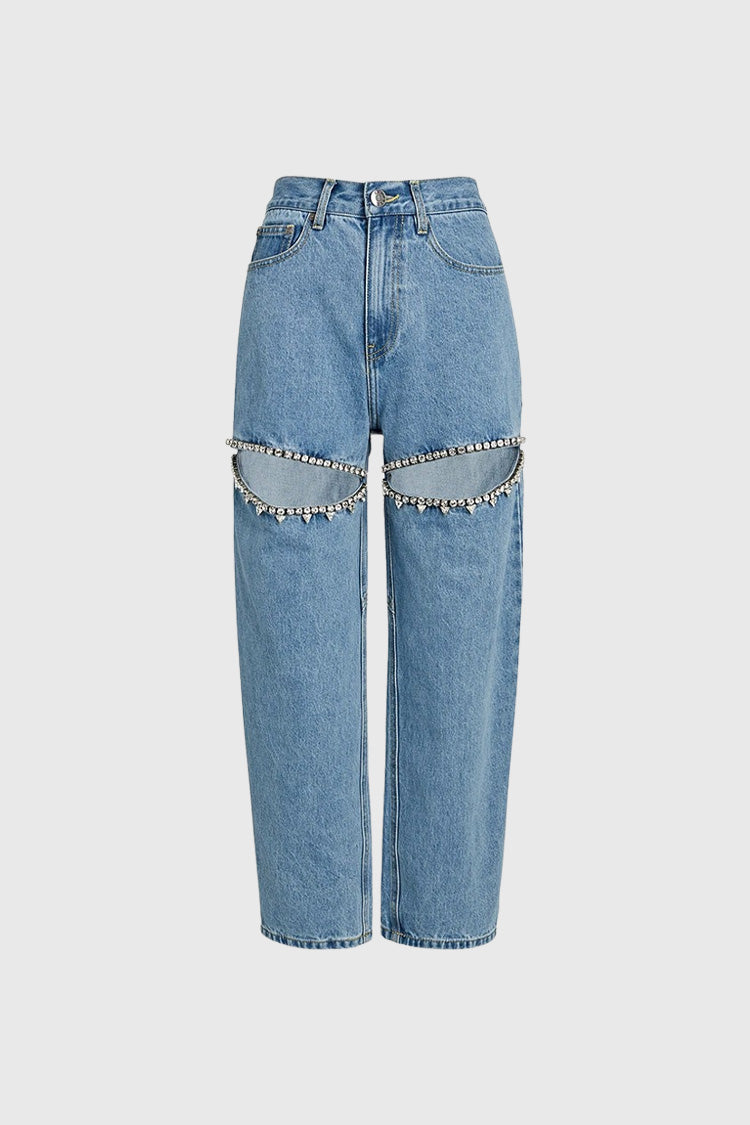 Merlinde Hochtaillierte Jeans mit Cutouts