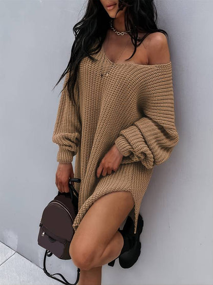 Yenny – Oversized Midi Strickpullover für Damen