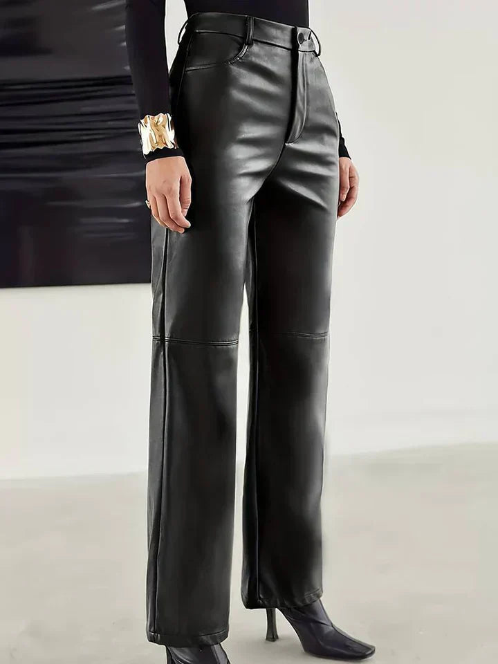 Rieke Leder Straight-Leg Hose