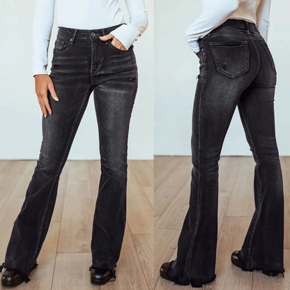 Hedy Klassisch Elegante Denim-Hose