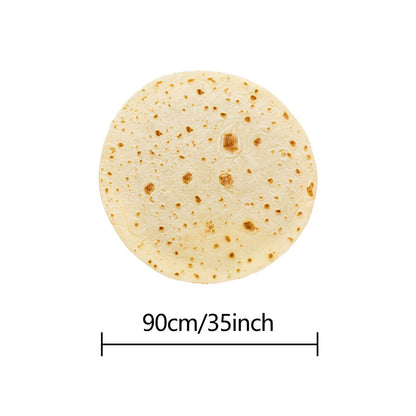 Tortilla-Decke – Realistische Pepperoni-Pizza-Flanell-Decke – Weich & Bequem, Perfektes Geschenk