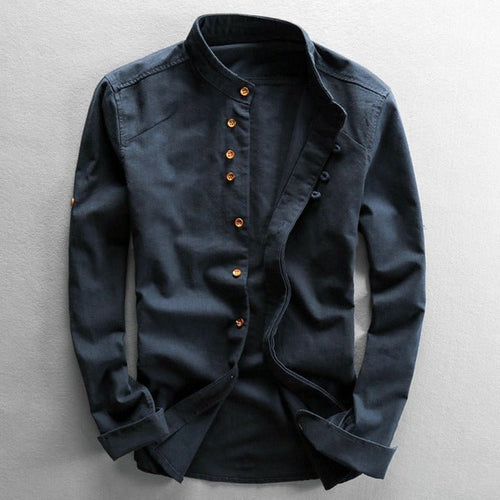 Marc – Herren Langarmshirt mit schmalem Ausschnitt