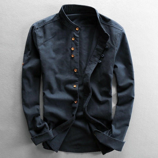 Marc – Herren Langarmshirt mit schmalem Ausschnitt