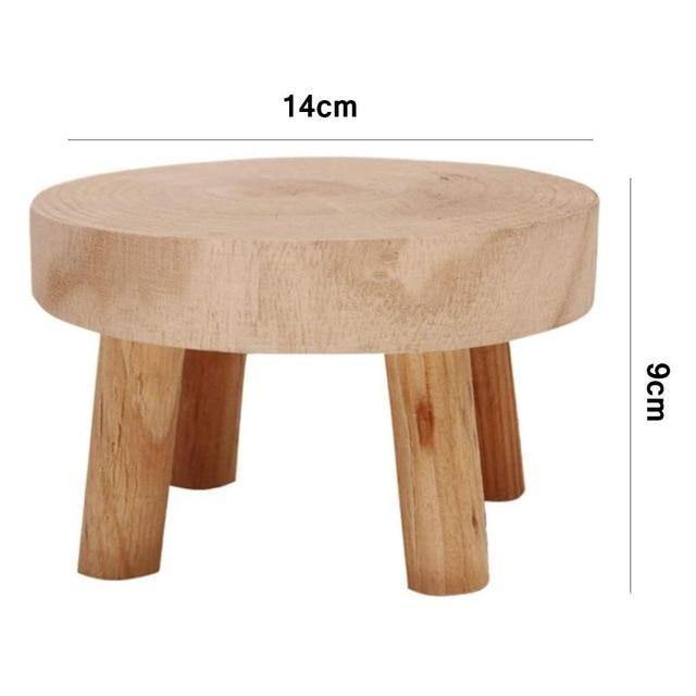 Holz-Pflanzenständer | Erhöhter Blumentopfhalter | Minimalistisches Design | Perfekt fürs Wohnzimmer