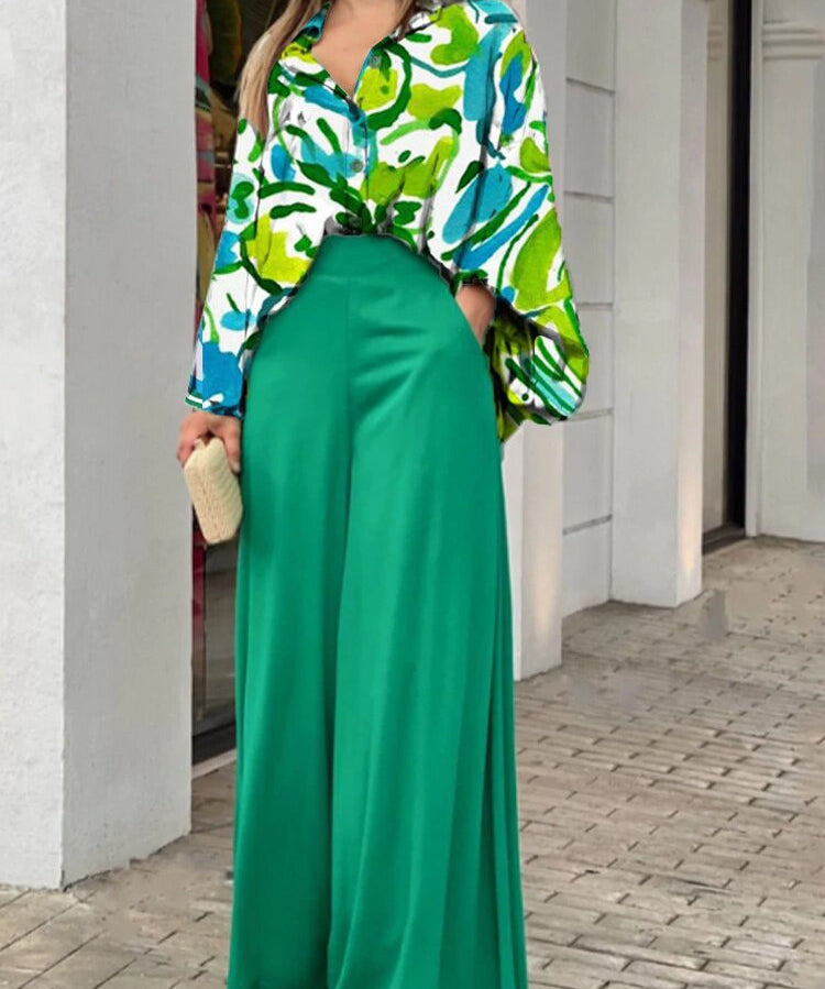 Tilde Eleganter Zweiteiler mit Luxus-Print